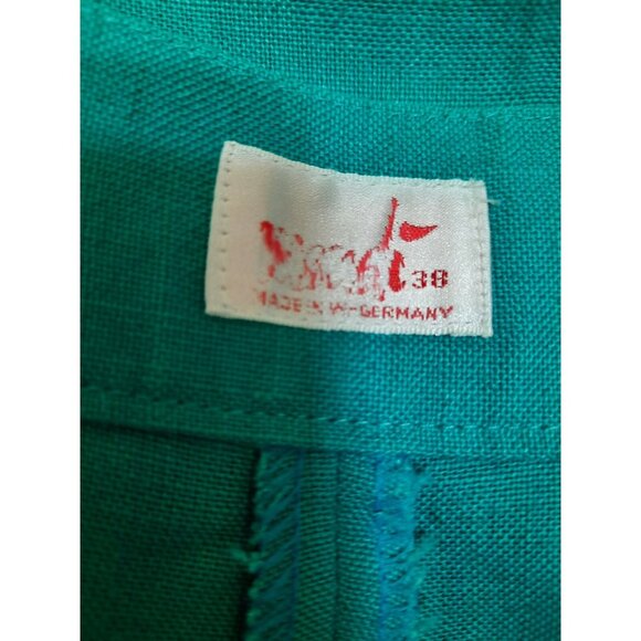 Vintage 80s Mondi Long Bermuda Walking Shorts Size S  High Waisted Turquoise - Picture 8 of 8